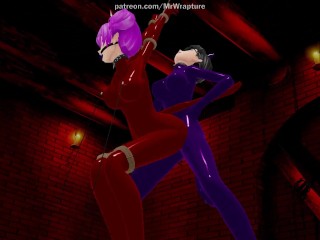 Welcoming Punishment [Catsuit] (Yuri Bondage Sex) - 3D MMD