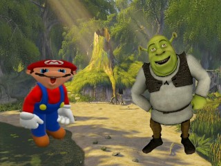 Shrek Tortures Mario's Cock and Balls! (Hot)