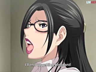 Teacher punishes her gay student with sex | Anime hentai