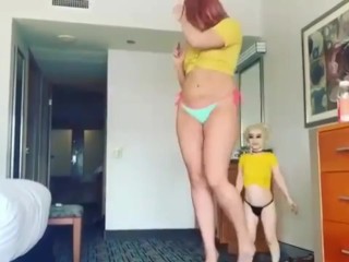 Tall Goddess Gia and Tiny Texie (Original Video)