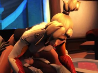 Overwatch Mercy/D.VaXGenji SFM Porn